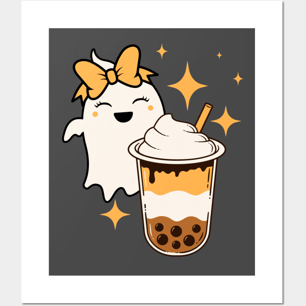 Ghostly Good Bubble Tea Wall Art by hannahrlin